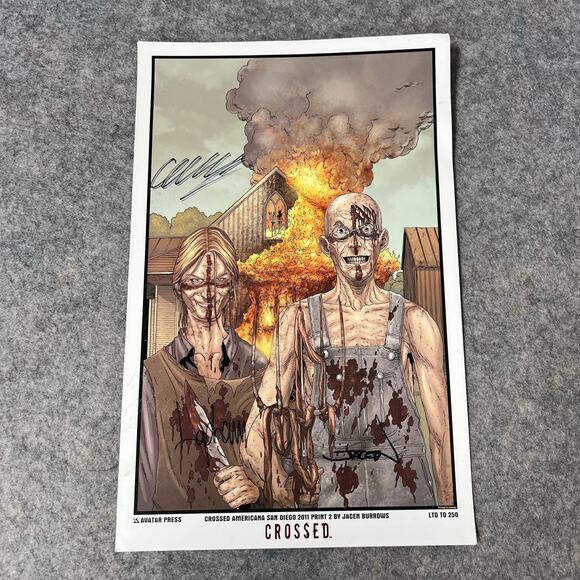 Crossed Horror Comic Americana 2011 Limited Edition Poster Avatar Press-Signed - Picture 1 of 12